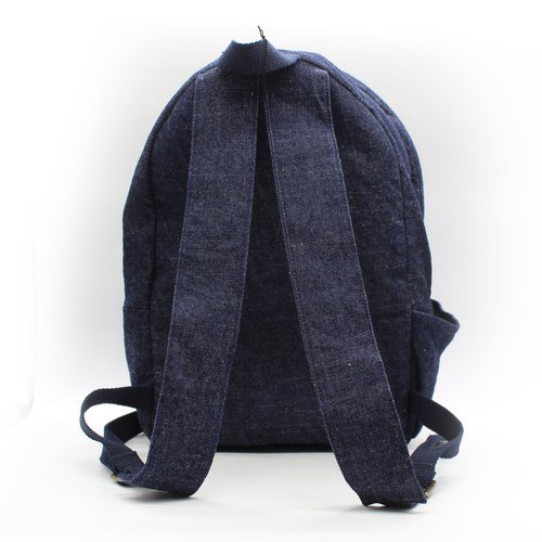 Patched Denim & Falt Backpack | Denim Backpack College School Backpack Lightweight Travel Packs